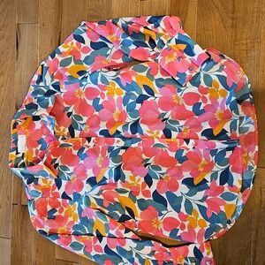 First - Love Floral Button-Up Blouse